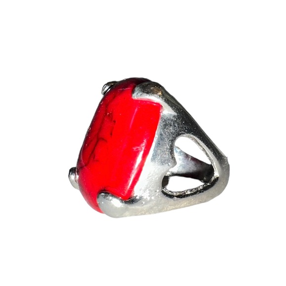 Vtg Stainless Steel Red Onyx - Picture 5 of 6